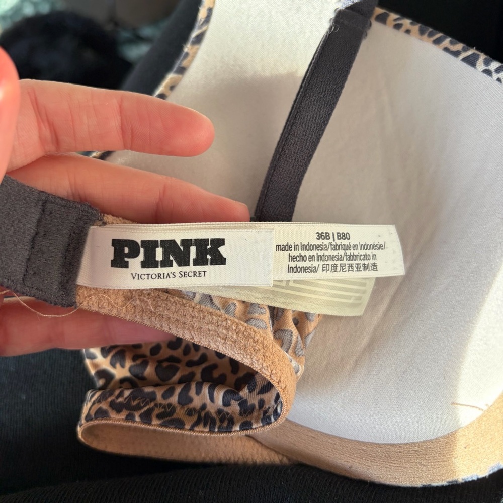 PINK Victoria’s Secret 36B Leopard Print Wear Everywhere Push Up Bra - Picture 5 of 5